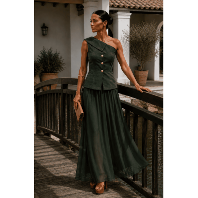 CARMINA VERDE FALDA GASA
