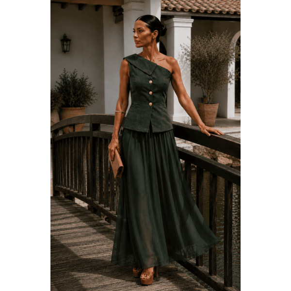 CARMINA VERDE FALDA GASA