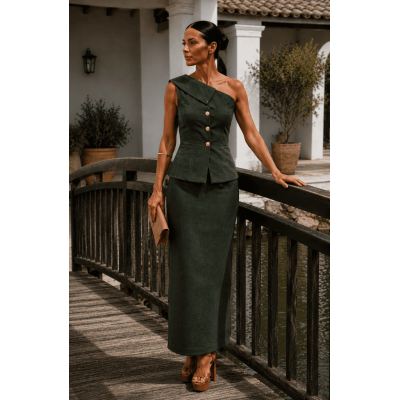 CARMINA VERDE FALDA RECTA